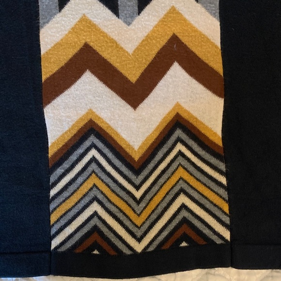 Missoni Chevron Mini Dress - Black, Brown, and Gold - Picture 3 of 6